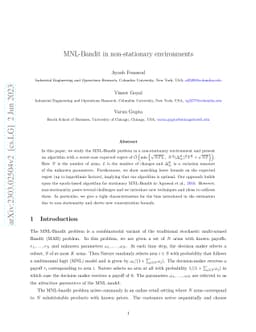 MNL-Bandit in non-stationary environments