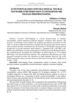 Attention-based convolutional neural network for perfusion T2-weighted
  MR images preprocessing