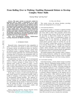 From Rolling Over to Walking: Enabling Humanoid Robots to Develop
  Complex Motor Skills