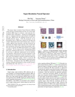 Super-Resolution Neural Operator