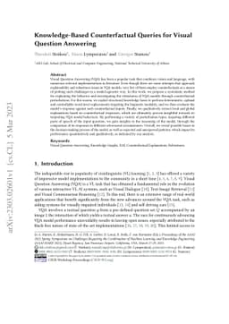 Knowledge-Based Counterfactual Queries for Visual Question Answering