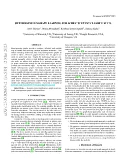 Heterogeneous Graph Learning for Acoustic Event Classification