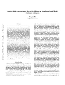 Industry Risk Assessment via Hierarchical Financial Data Using Stock
  Market Sentiment Indicators
