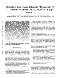 Blockchain-Empowered Lifecycle Management for AI-Generated Content
  (AIGC) Products in Edge Networks