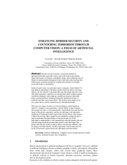 Enhancing Border Security and Countering Terrorism Through Computer
  Vision: a Field of Artificial Intelligence