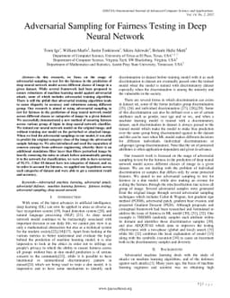 Adversarial Sampling for Fairness Testing in Deep Neural Network
