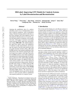 DR-Label: Improving GNN Models for Catalysis Systems by Label
  Deconstruction and Reconstruction