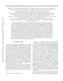 Metaheuristic conditional neural network for harvesting skyrmionic
  metastable states