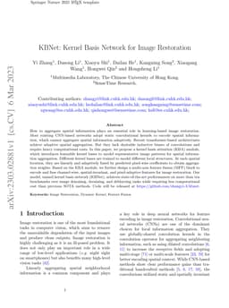 KBNet: Kernel Basis Network for Image Restoration