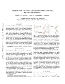Centroid Distance Distillation for Effective Rehearsal in Continual
  Learning