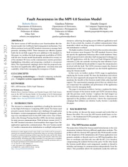 Fault Awareness in the MPI 4.0 Session Model