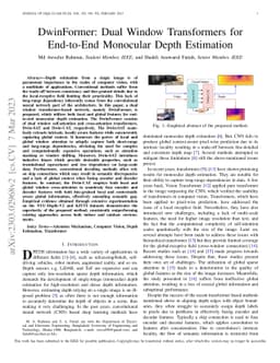 DwinFormer: Dual Window Transformers for End-to-End Monocular Depth
  Estimation
