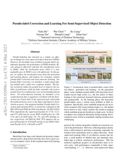 Pseudo-label Correction and Learning For Semi-Supervised Object
  Detection