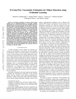 EvCenterNet: Uncertainty Estimation for Object Detection using
  Evidential Learning