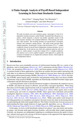 A Finite-Sample Analysis of Payoff-Based Independent Learning in
  Zero-Sum Stochastic Games