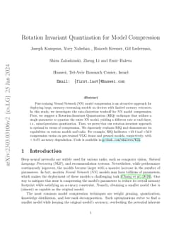 Rotation Invariant Quantization for Model Compression