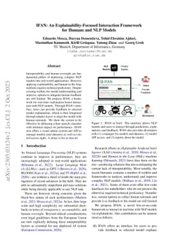 IFAN: An Explainability-Focused Interaction Framework for Humans and NLP
  Models