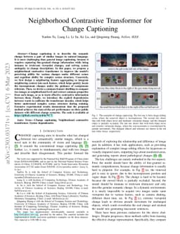 Neighborhood Contrastive Transformer for Change Captioning