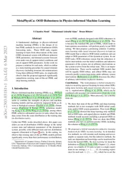 MetaPhysiCa: OOD Robustness in Physics-informed Machine Learning
