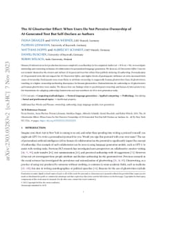 The AI Ghostwriter Effect: When Users Do Not Perceive Ownership of
  AI-Generated Text But Self-Declare as Authors