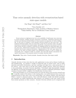 Time series anomaly detection with reconstruction-based state-space
  models