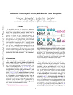 Multimodal Prompting with Missing Modalities for Visual Recognition
