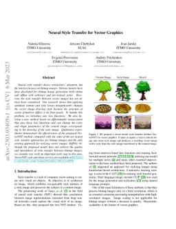 Neural Style Transfer for Vector Graphics