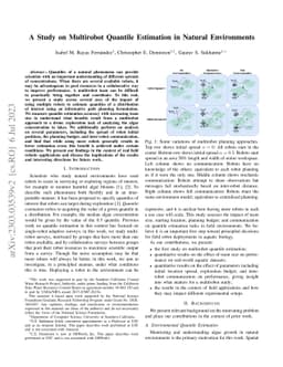 A Study on Multirobot Quantile Estimation in Natural Environments