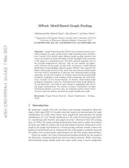 MPool: Motif-Based Graph Pooling