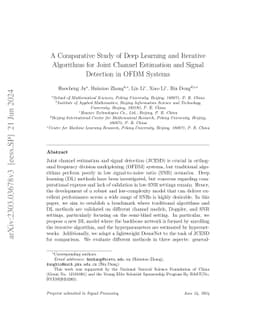 A Comparative Study of Deep Learning and Iterative Algorithms for Joint
  Channel Estimation and Signal Detection in OFDM Systems