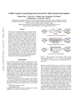 LORE: Logical Location Regression Network for Table Structure
  Recognition