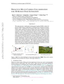 Proactive Multi-Camera Collaboration For 3D Human Pose Estimation