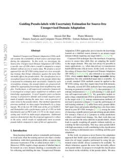 Guiding Pseudo-labels with Uncertainty Estimation for Source-free
  Unsupervised Domain Adaptation