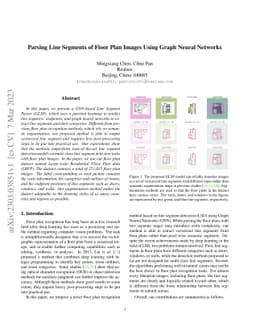 Parsing Line Segments of Floor Plan Images Using Graph Neural Networks