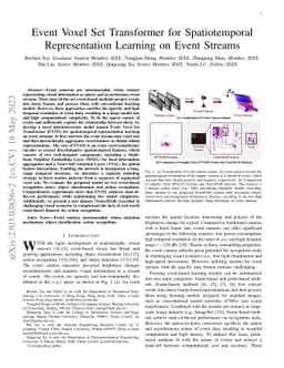 Event Voxel Set Transformer for Spatiotemporal Representation Learning
  on Event Streams