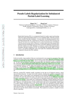 Pseudo Labels Regularization for Imbalanced Partial-Label Learning