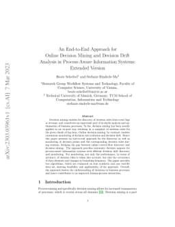 An End-to-End Approach for Online Decision Mining and Decision Drift
  Analysis in Process-Aware Information Systems: Extended Version