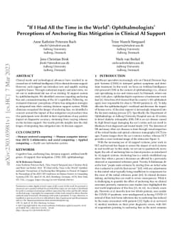"If I Had All the Time in the World": Ophthalmologists' Perceptions of
  Anchoring Bias Mitigation in Clinical AI Support