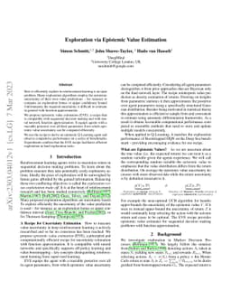 Exploration via Epistemic Value Estimation
