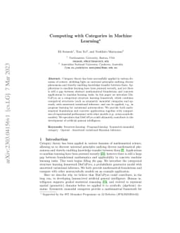 Computing with Categories in Machine Learning