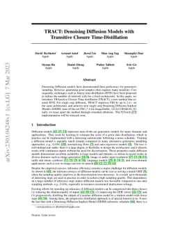 TRACT: Denoising Diffusion Models with Transitive Closure
  Time-Distillation