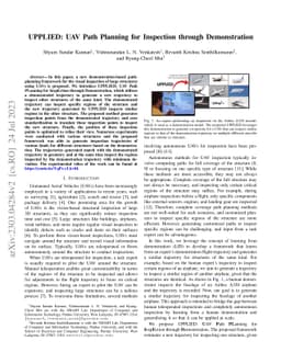 UPPLIED: UAV Path Planning for Inspection through Demonstration