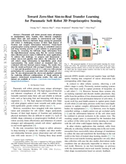 Toward Zero-Shot Sim-to-Real Transfer Learning for Pneumatic Soft Robot
  3D Proprioceptive Sensing