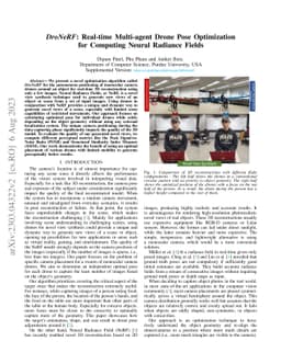 DroNeRF: Real-time Multi-agent Drone Pose Optimization for Computing
  Neural Radiance Fields