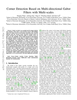 Corner Detection Based on Multi-directional Gabor Filters with
  Multi-scales
