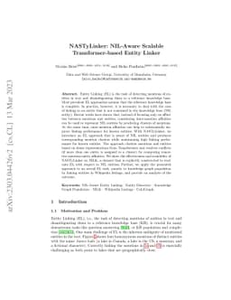 NASTyLinker: NIL-Aware Scalable Transformer-based Entity Linker
