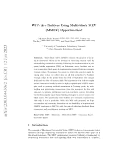 Multi-block MEV