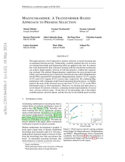 Magnushammer: A Transformer-Based Approach to Premise Selection