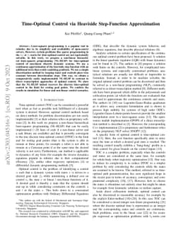 Time-Optimal Control via Heaviside Step-Function Approximation