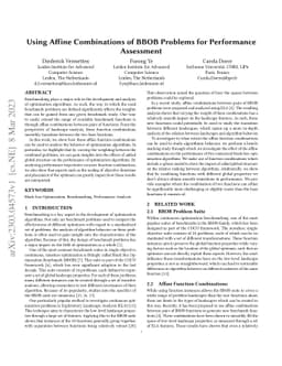 Using Affine Combinations of BBOB Problems for Performance Assessment